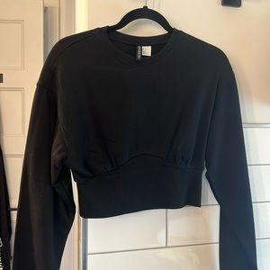 cropped crewneck